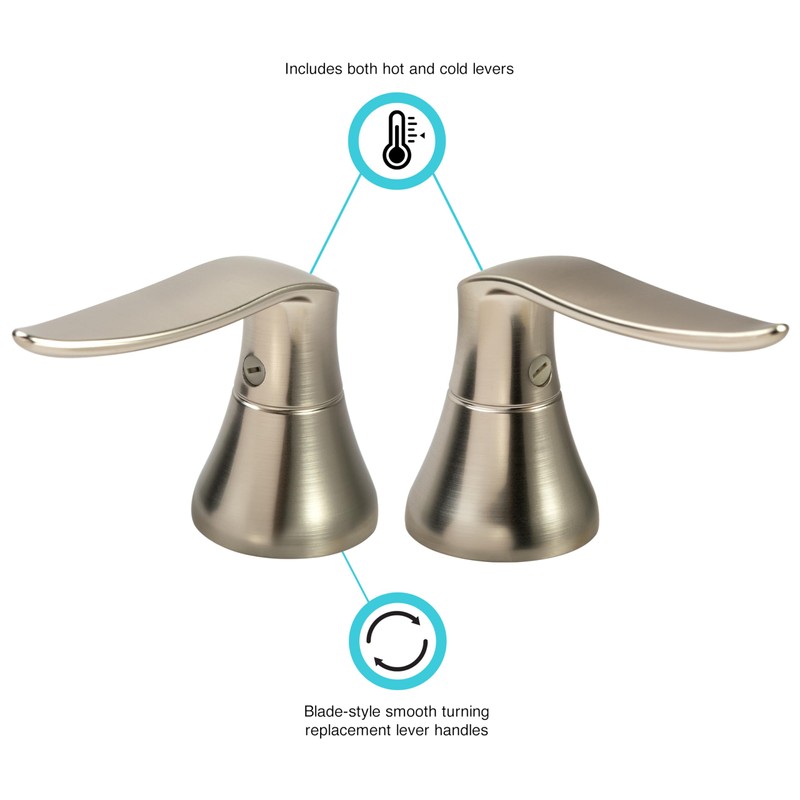 Dura Faucet Elegant Style Lever Handles (Brushed Satin Nickel)