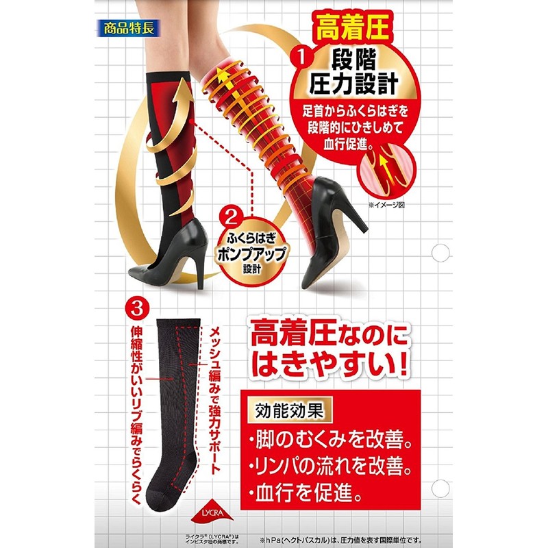 Slimwalk Medical Lymph Outside High Socks Black S-M (SLIM WALK,medical