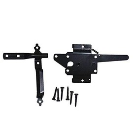 Kiavetta 9″ Self‑Closing Wood Gate Latch with Handle – Lockable Both Sides, Powder-Coated Aluminum, Includes Wood Screws – Pool‑Safe, Modern Finish