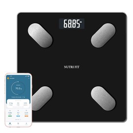 NUTRI FIT Smart Scale for Body Weight Body Composition Monitor, Bathroom Digital Weighing Scale with BMI, Body Fat, Muscle Mass, Accurate Bluetooth Home User Health Equipment Sync Apps