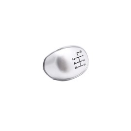 TAKPART 6 Speed Gear Shift Knob Cover Shift Knob Cap Compatible with Ford Mondeo Galaxy Fiesta Focus Transit(Silver)