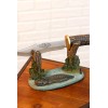 Swamp Bayou Crocodile Alligator Display With Decorative Dagger Knife Statue