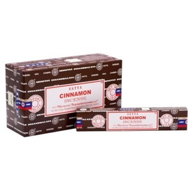 Original Satya Nag Champa Incense Sticks Full Box 12pack for Aromatherapy, Spa, Yoga, Meditation, Healing, Positivity and Relaxation Free Incense Holder (Cinnamon)
