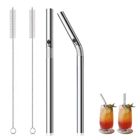 Milkshake Smoothie Straws Reusable Stainless Steel Water Bottle Straw for Kids Girls Boys Funny Gifts for Best Friend Friends Fun Reusable Straws for Adults Women Men Metal Cocktail Straw Set