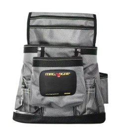Magnogrip  11 in. 10-Pocket Platinum Magnetic Tool Pouch with Belt