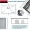 VALISY 33x22 Inch Drop In Topmount Stainless Steel Brushed Nickel