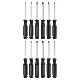 sourcing map 12pcs PH1 Mini Phillips Screwdriver #1 3.6" Length Screwdrivers 2" Carbon Steel with Ergonomic Handle for DIY Repairing, Black