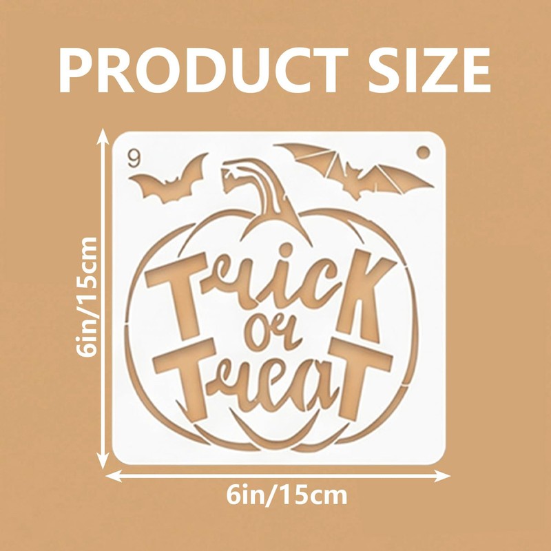 25Pcs Halloween Stencils for Painting, Pumpkin Stencils 6×6 Inch