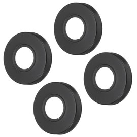sourcing map 4pcs Shower Arm Flange 69mm/2.7" OD Escutcheon Plate Stainless Steel Round Plumbing Cover Plates for 25mm/1" Dia Water Pipe Faucet Decoration Accessories, Black