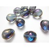 10 Pcs Teardrop Aurora Crystal Glass Beads Purple 17mm Accessory