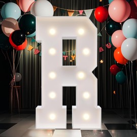 Marquee Letter, 4FT Marquee Light up Letters,LED Light Up Letter R-DIY Party Decorations, Elevate Your Events with Marquee Letters 4 feet Tall, Perfect for Party, Birthday, Baby Shower