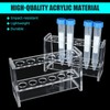 SENENQU 4 Pack Acrylic Test Tube Rack for 16mm Tubes,