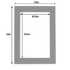 12x16 Mat for 11x14 Photo - Precut Mid Grey Picture