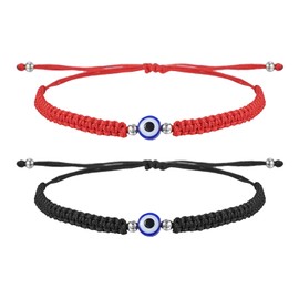 CQQNIU 2 Pieces Of Evil Eye Bracelets, Braided Bracelets, Adjustable Bracelets, Fashionable Bracelets, Creative Styling Bracelets