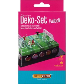 Decocino Tortendeko Decocino HOCHWERTIG 7-teiliges Fußball Deko-Set