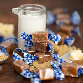 Béquet Caramel - Chewy - Gourmet Caramel Candy - Caramel Candy Individually Wrapped - Made in Montana - Kosher (Star D) and Gluten Free - 8 oz Gift Bag