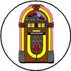 50's Jukebox 1.25" Pinback Button Badge / Pin - Cute Party Music Dance
