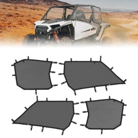 KEMIMOTO 2024/2025+ Window Mesh Net 4 Seater XP 1000 Side Soft Windshield Compatible with 2024/2025+ Polaris RZR XP 4 1000 Mesh Window Sun Shade Net UTV