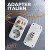 TESSAN Adapter Italy Socket, 6 in 1 Travel Adapter Italy