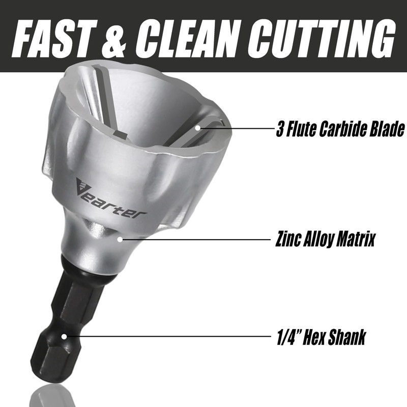 Vearter Deburring External Chamfer Tool for Metal, Countersink Chamfering Drill