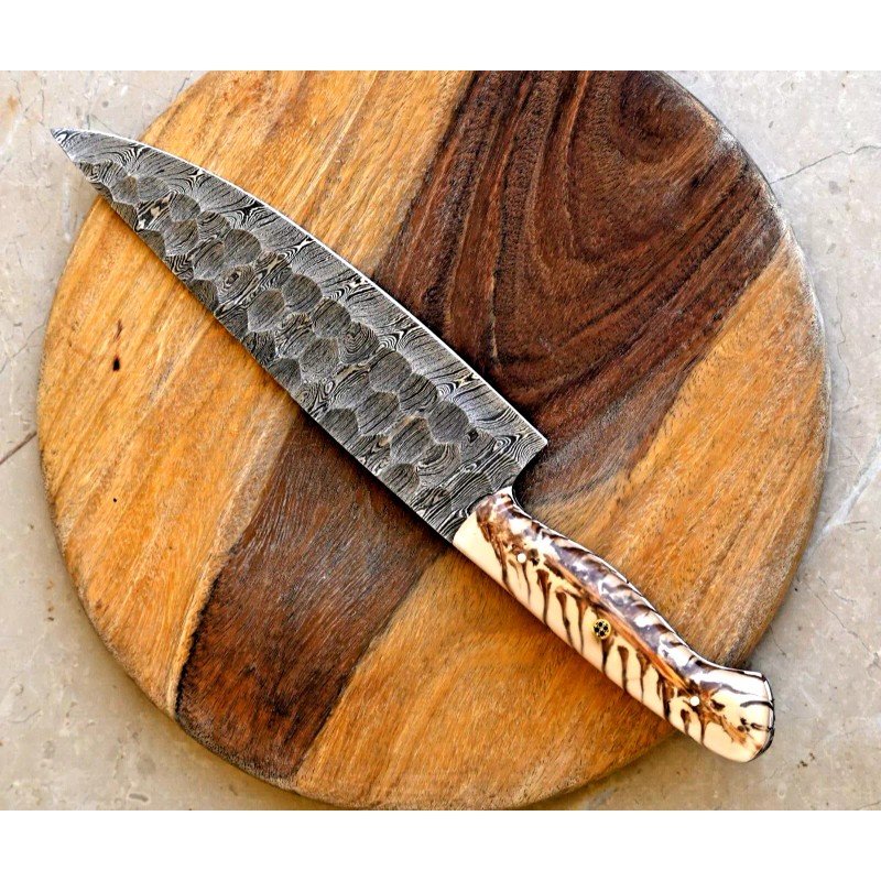 Damascus Custom HandMade Damascus Steel Chef Knife Hand Forged Blade