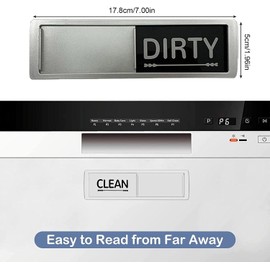 Clean / dirty sign, dishwasher magnetic sign, clean/dirty sign, dishwasher magnet indicator, dishwasher kitchen accessories, easy to read and move (heart arrow)
