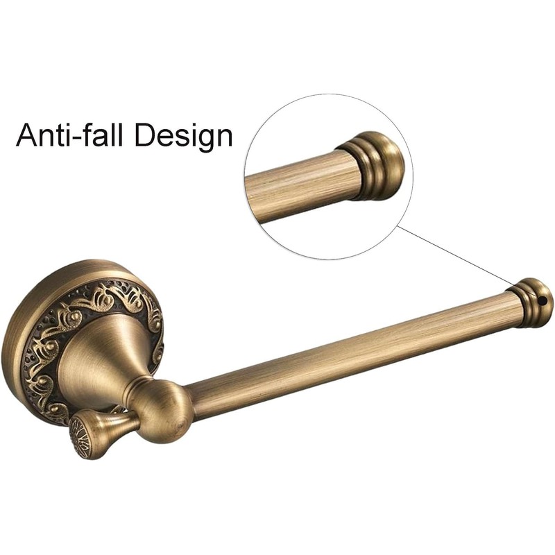 Antique Brass Toilet Paper Holder Towel Ring, Antique Towel Hook