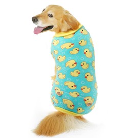 KYEESE Dog Pajama for Large Dogs Yellow Duck Soft Material Stretchable Dog Pajamas Onesie Dog Apparel