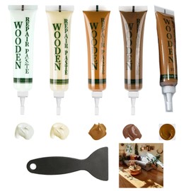 Laminate Floor Repair Kit, 5 Colours Wood Repair Kit, Laminate Repair Kit for Repairing Scratches, Cracks and Discoloration for Wooden Cabinet, Floor and Door, Easy to Use