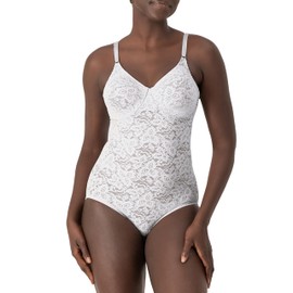 Bali womens Lace 'N Smooth Shaper Df8l10 shapewear bodysuits, White, 38C US