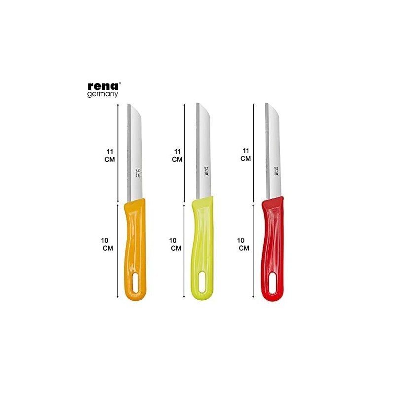 Rena Germany Professional Fruit and Vegetables Kitchen Knife Set, Stainless