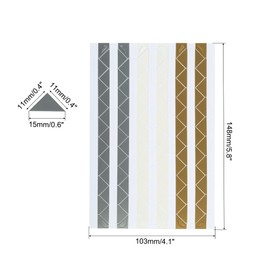 PATIKIL Photo Corner Sticker, 10 Sheets/1020 Pcs Self Adhesive Picture Mounting Label for DIY Journal Album Diary Scrapbook, Golden/Silver/White