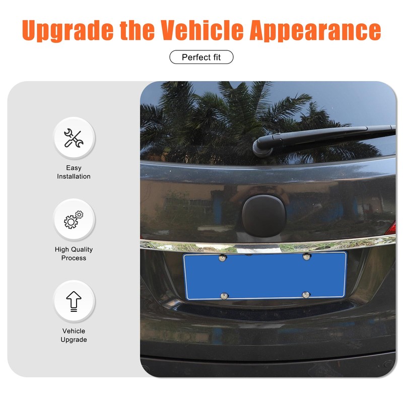 Front Grill Rear Tailgate Smoked Black Emblem Cover Trim Compatible