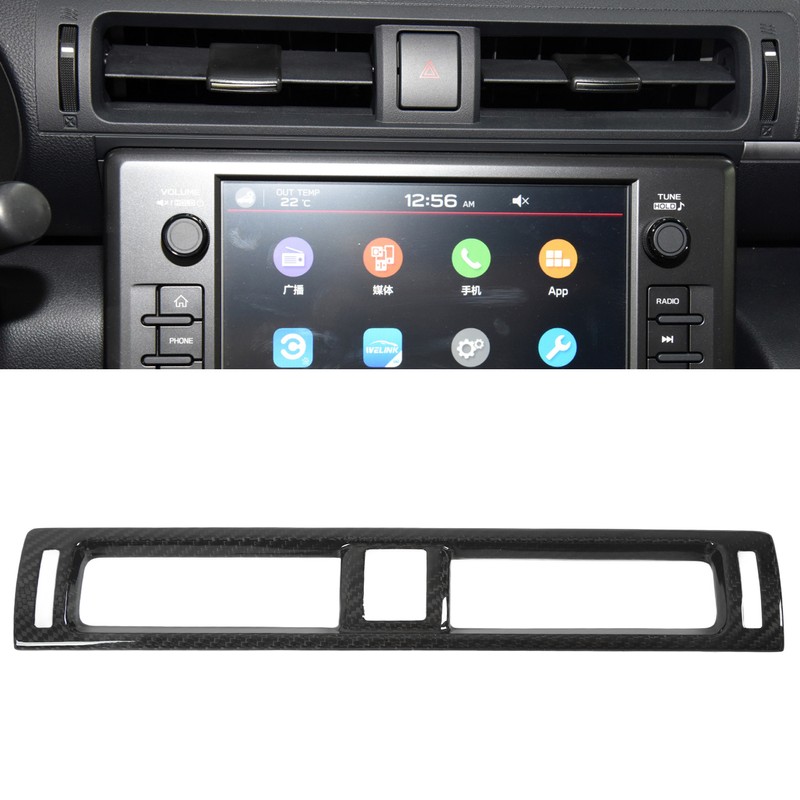 Center Console Air Outlet Cover Carbon Fiber Dashboard AC Vent