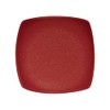 Ceramic Tea Holder (Square, Crimson), W 3.5 x H 0.8