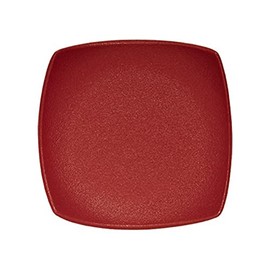 Ceramic Tea Holder (Square, Crimson), W 3.5 x H 0.8 inches (8.8 x 2 cm), Single Item