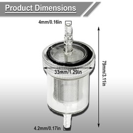 ZAMDOE 4mm Fuel Filter Diesel Inline Oil for Webasto for Eberspacher D2 D4 D5 2KW 5KW 8KW for Camper RV Cars Trucks Buses Caravans Boats Car Trailers Reusing Detachable Washable Replace Parts