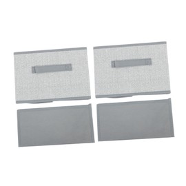 ULTECHNOVO 2pcs Fabric Cube Storage Bins for Closet Organization Capacity Nonwoven Containers for Clothes Stylish Grey Storage Baskets for Wardrobes and Shelves