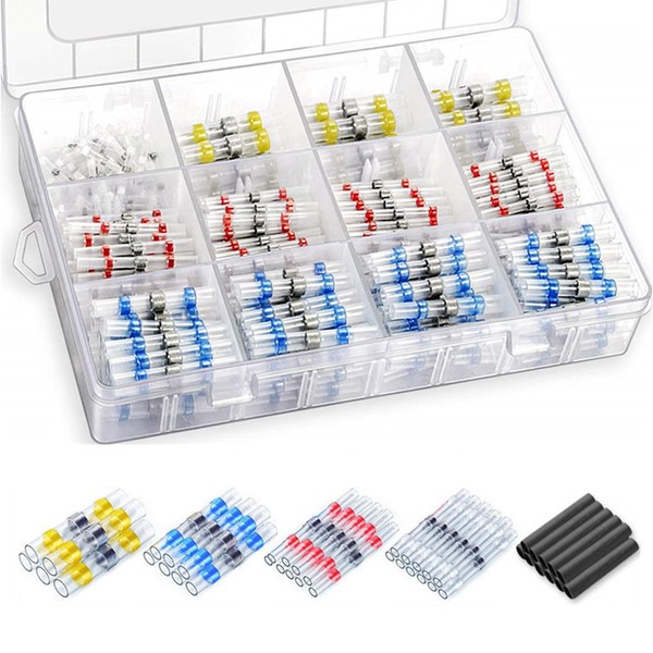 Solder Connectors, Shrink Connectors, 400 Pieces Solder Connector with Heat