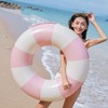 30" Pool Float for Adult-3 PCS Pink Striped Inflatable Pool