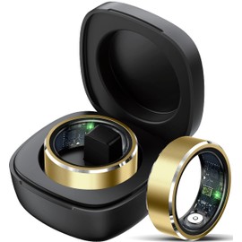 Smart Ring Fitness Tracker Heart Rate Monitor Sleep Tracker TikTok Control Fitness Rings Blood Pressure Blood Oxygen Pedometer Step Counter Health Smart Rings for Women Men with Charging Case