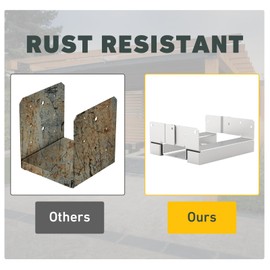 LARIFULL 4x4 Post Base (Inner Size 3 1/2 "x3 1/2") Adjustable Wood Post Brackets for Concrete for Deck/Patio/Gazebo/Pergola… (10)