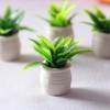 Miniature Plant Accessory, Green Potted Plant, 1:12 Scale, Suitable for