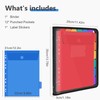Uquelic Document Folder A4 for Filing, Transparent Vinyl Pockets, Ring