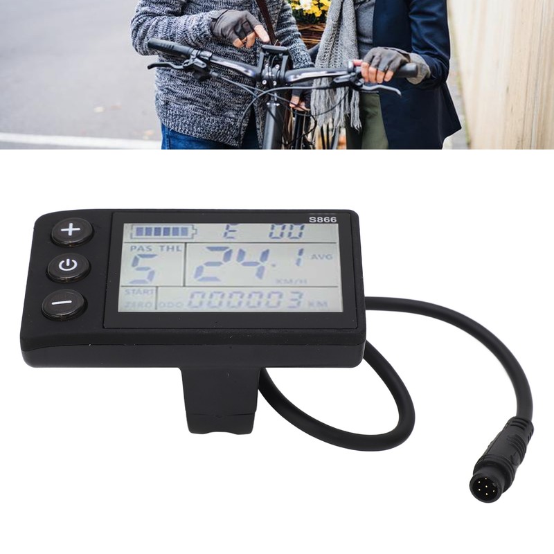 Electric Scooter Conversion LCD Display with 6P Waterproof Connector Mountain