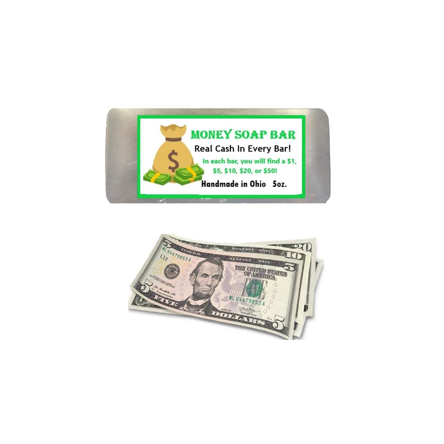Money Soap Jackpot Cash In Every Rectangle Money Soap Bar Green In
