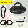 Morzejar Heavy Duty Ceiling Hook 360° Rotatable Black Heavy Hook