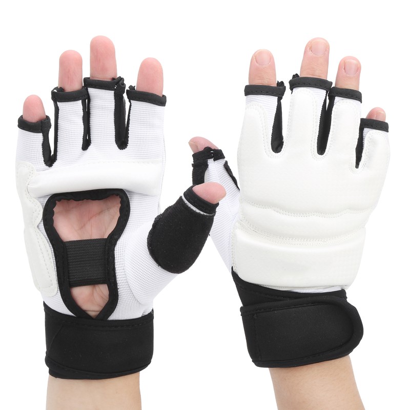 1 Pair 180‑185mm Half Finger Punch Bag Training Gloves Boxing