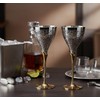 Stonkraft Engraved Pure Brass Premium Goblet Champagne Flutes Coupes Wine