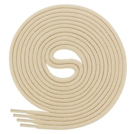 Di Ficchiano Round Shoelaces for Business, Sports and Leather Shoes, Tear-Resistant All-Round Laces, Diameter 3 mm, Lengths 60 cm - 130 cm, 25 Colours Made in Europe, beige